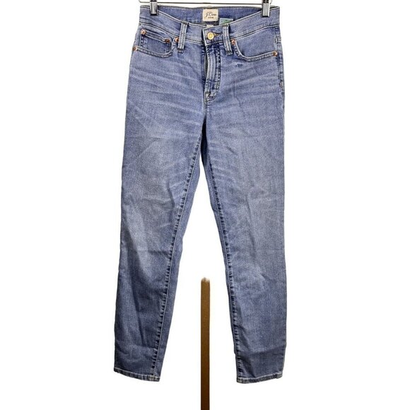 J. Crew 9" High-Rise Toothpick Skinny Jeans Light Rinse Sz 26 EUC - Picture 1 of 7
